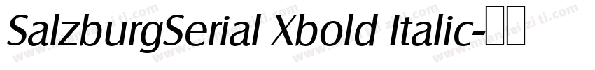 SalzburgSerial Xbold Italic字体转换